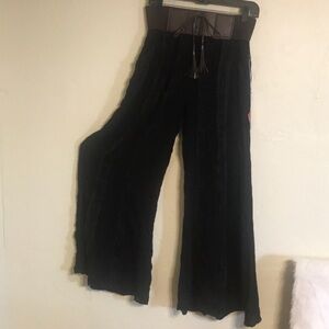 Onetheland Embroidered Pants with Brown Attached lacey corset Belt